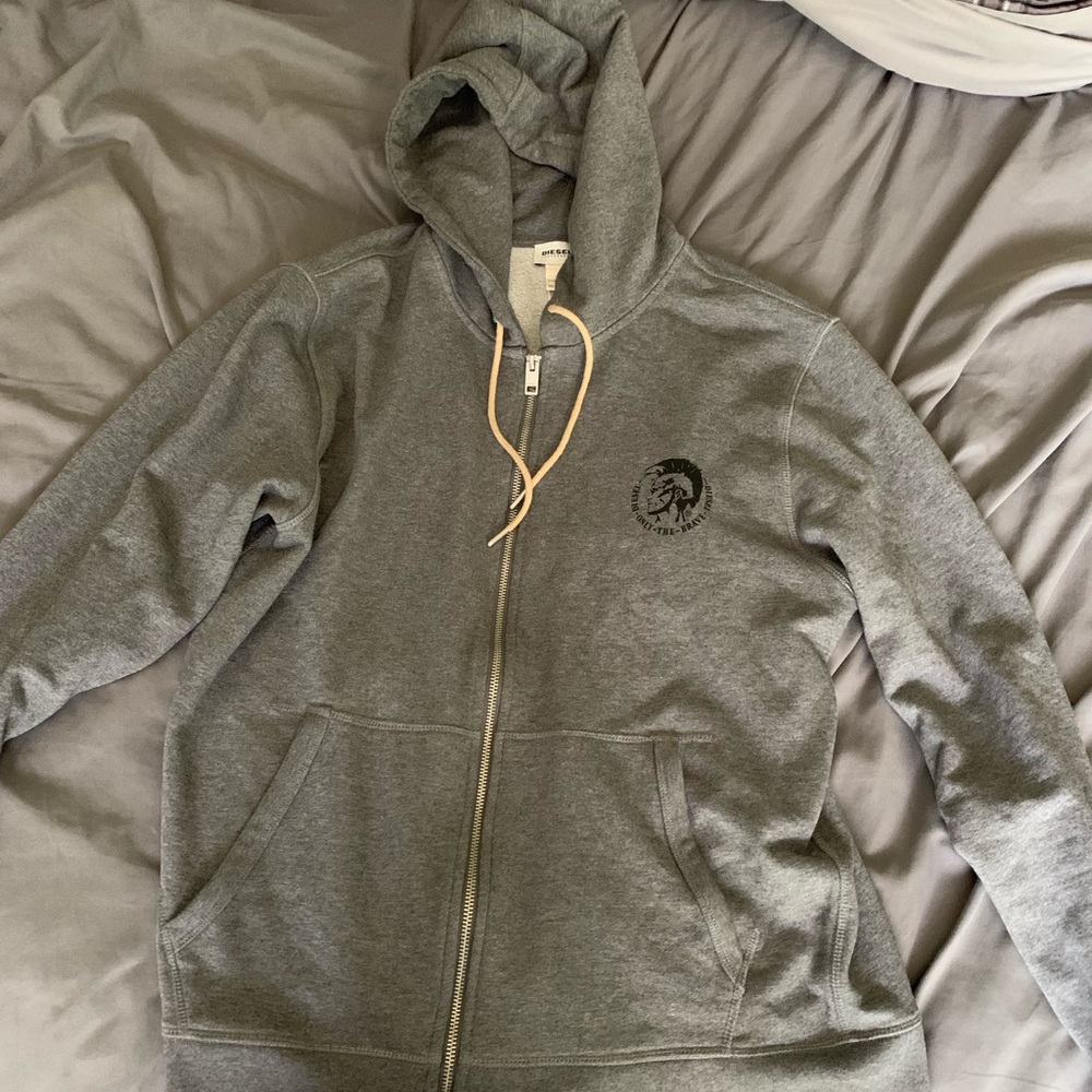 Gray Diesel Hoodie Size L